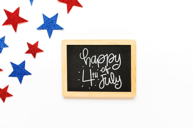 Usa independence day mockup with slate