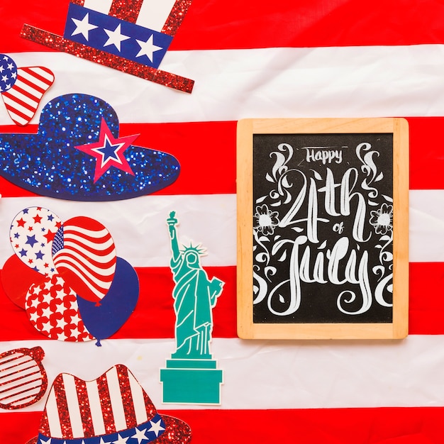 PSD usa independence day mockup with slate