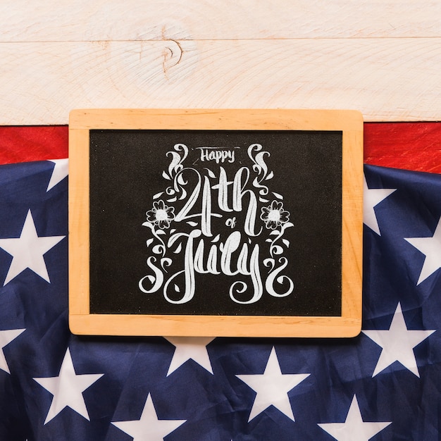 usa independence day mockup with slate