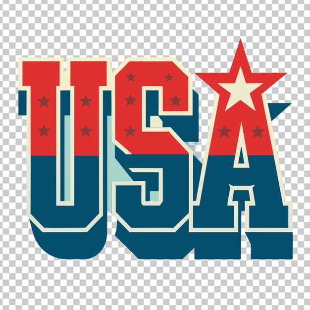 PSD usa text clipart png