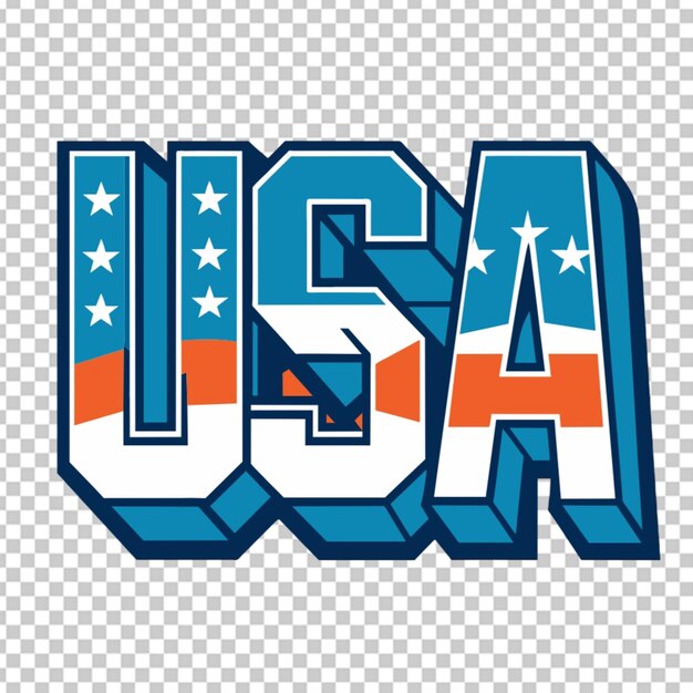 PSD usa text clipart png