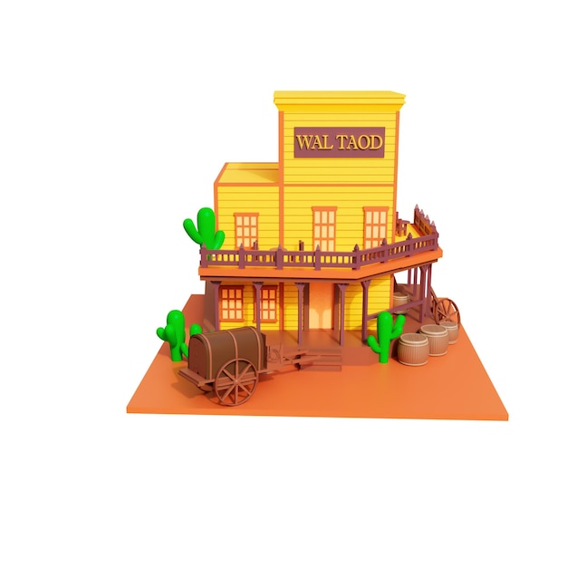 PSD usa traditional 3d illustration