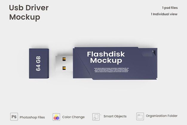 PSD usb drive mockup premium psd