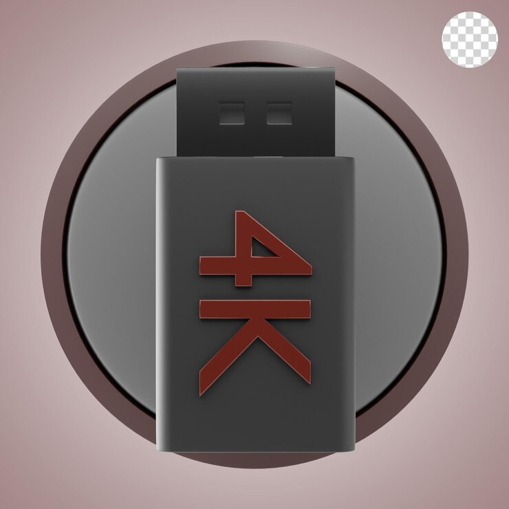 PSD usb drive storage 3d icon and illustration