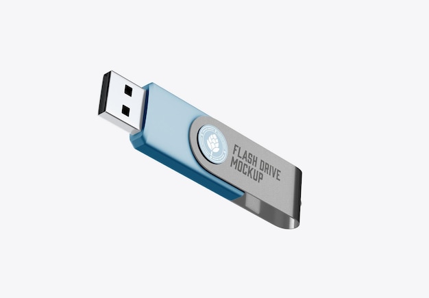 PSD usb flash drive mockup 3d render