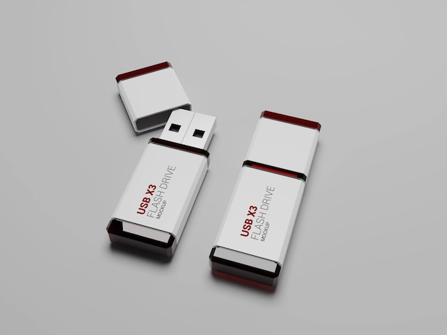 PSD mockup di unità flash usb