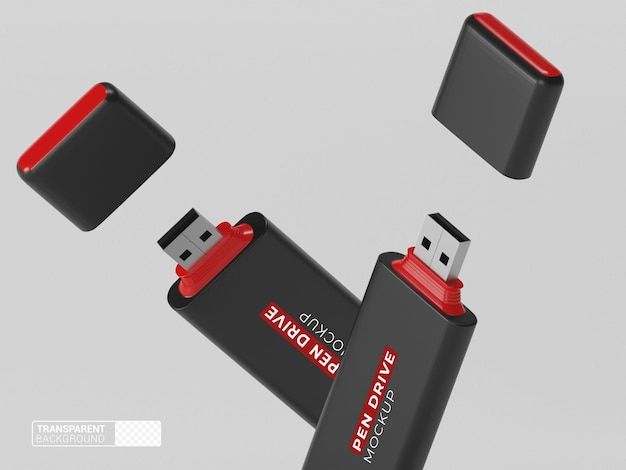 USB pen drive mockup