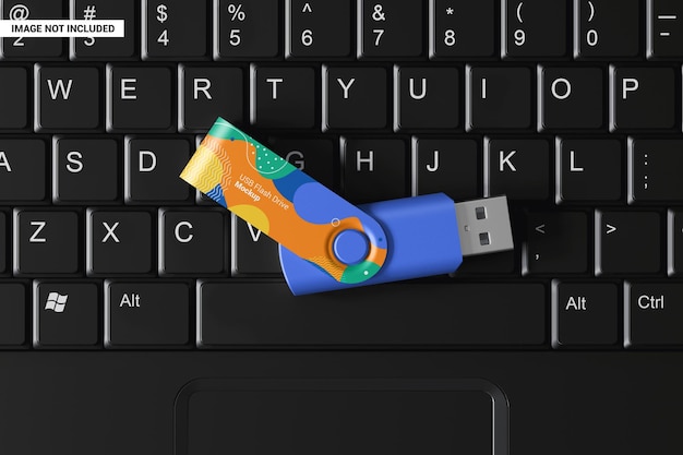 Usb-накопитель на макете клавиатуры ноутбука