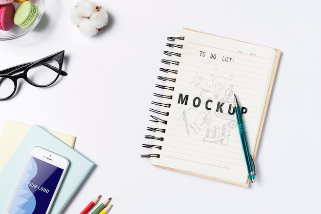 useful desk tools concept for woman