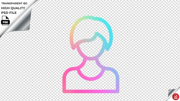 PSD user_3 vector icon regenboog gradiënt kleurrijke psd transparant