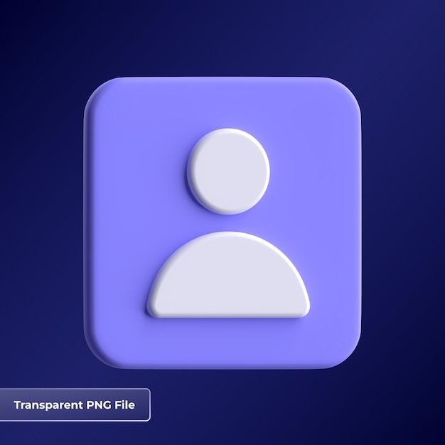 PSD user 3d icon illustration