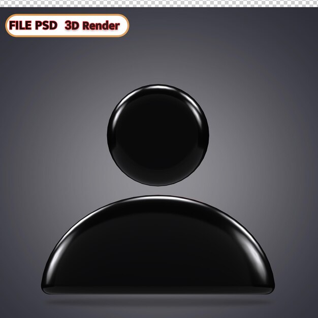 PSD user black icon