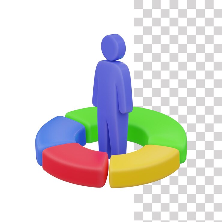 PSD a user chart with people sign in a circle chart
