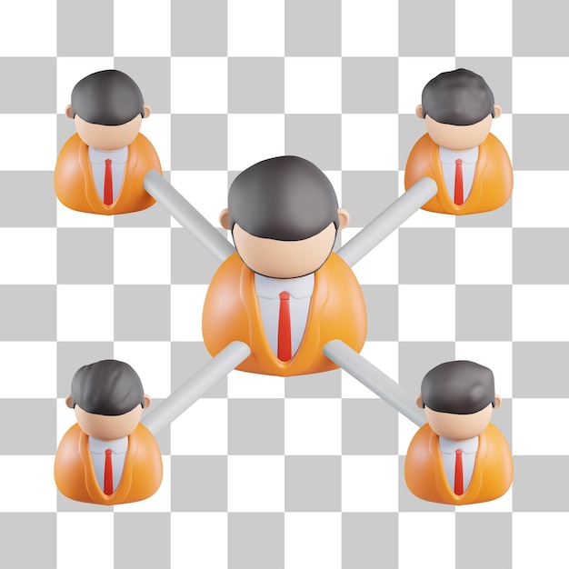 user connection 3d icon