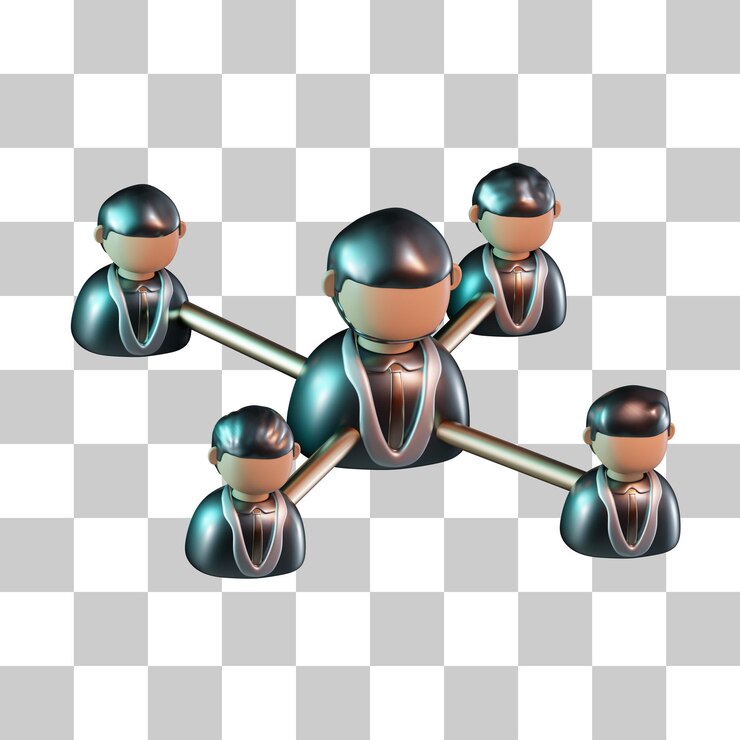 PSD user connection 3d icon