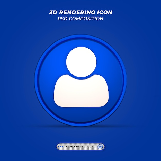 User Icon in 3D Rendering