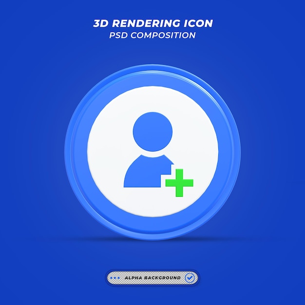 User icon in 3d rendering