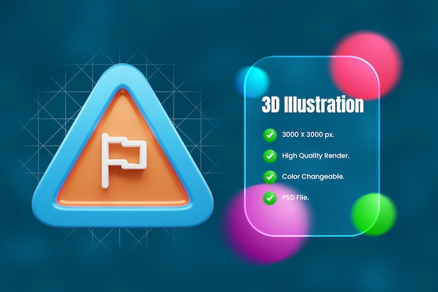 user interface 3d icon illustration or user interface web and apps icon