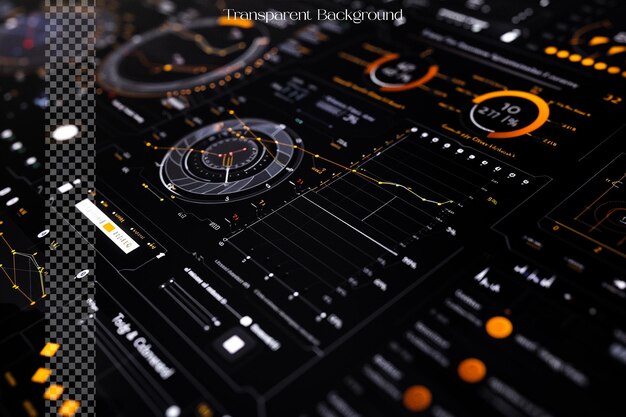users can interact with different elements of the infog on transparent background