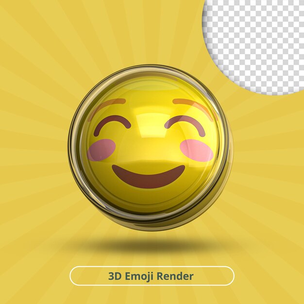 Uśmiechnięta Twarz Emoji Renderowania 3d