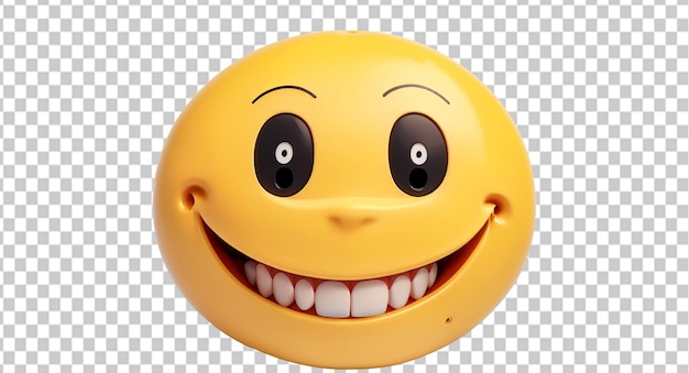 Uśmiechnięte Emoji Na Przezroczystej Tle