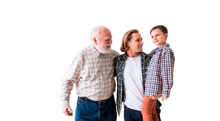 PSD uśmiechnięty portret krewnych