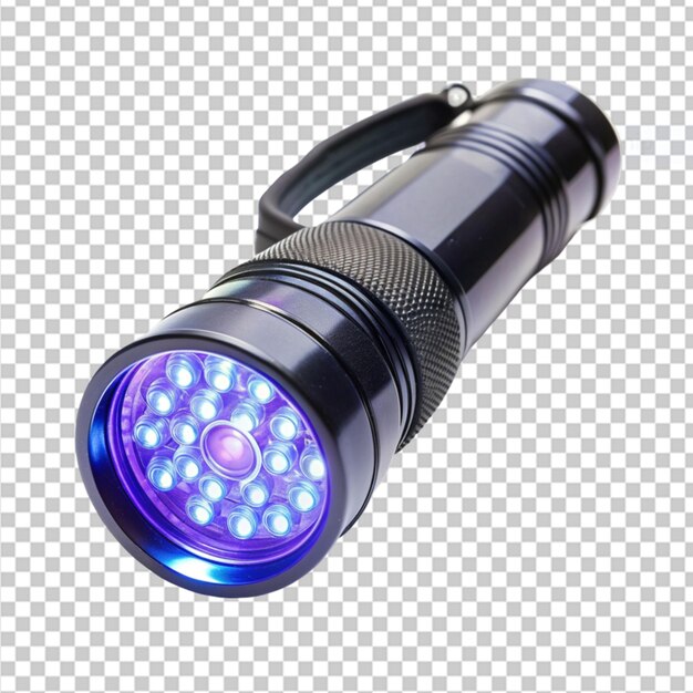 Uv flashlight for uncovering hidden markings on transparent background