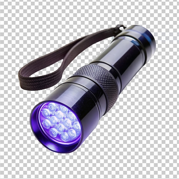 Uv flashlight for uncovering hidden markings on transparent background