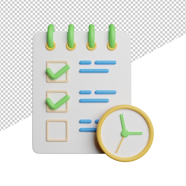 PSD uwaga przypomnienie czas widok z przodu 3d renderowania ikona ilustracja na przezroczystym tle