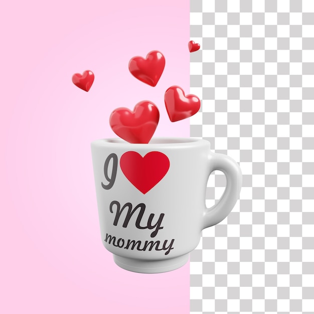 Uwielbiam Moją Mamę Cup 3d Icon