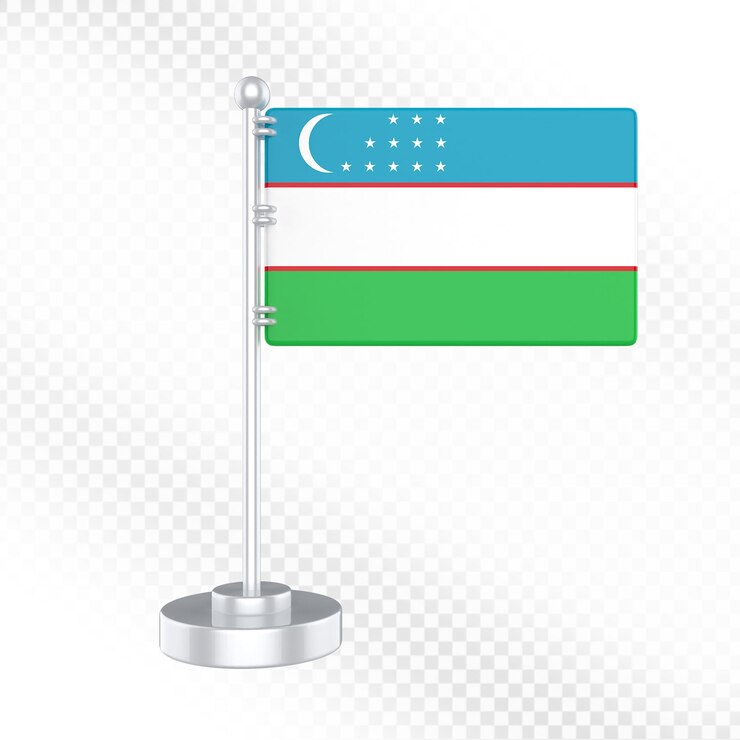 PSD флаг узбекистана на столе