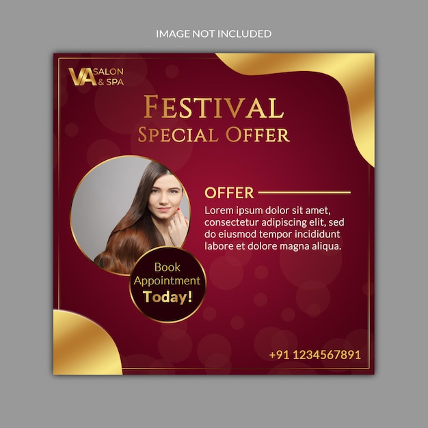 VA Salon and Spa - Social Media Post Template 03