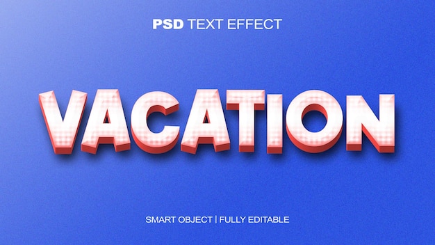 Vacation text effect