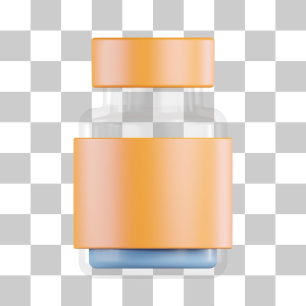 PSD vaccine bottle 3d icon