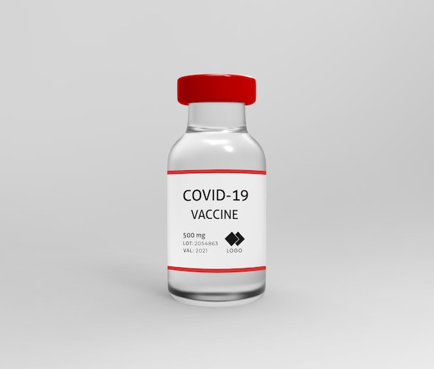 Vaccine bottle mockup