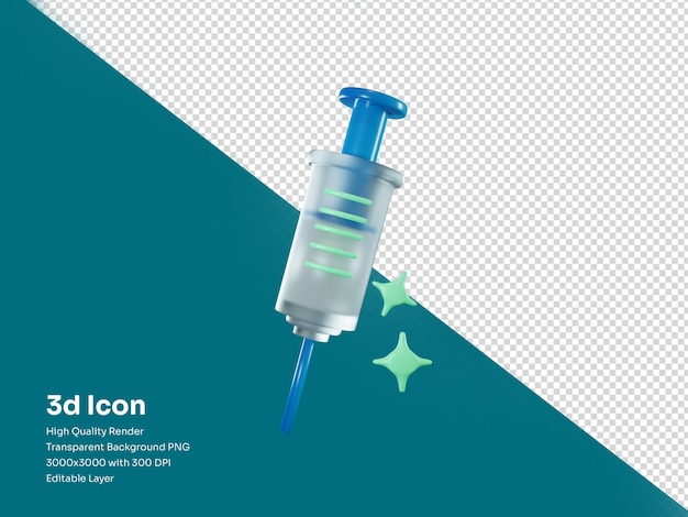 PSD a vaccine medical syringe isolated 3d icon