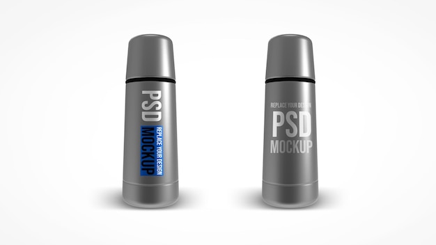 PSD 3d-рендеринг макета вакуумной бутылки
