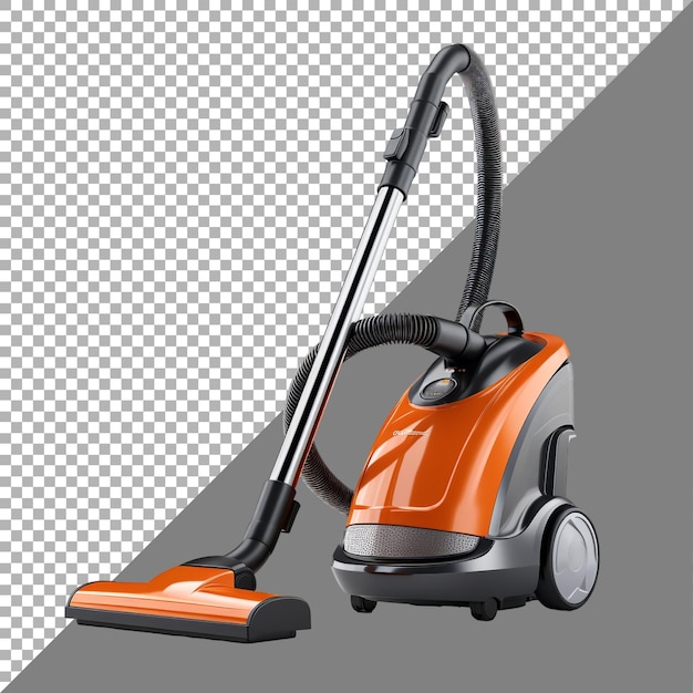 PSD vacuum cleaner against transparent background ai generated