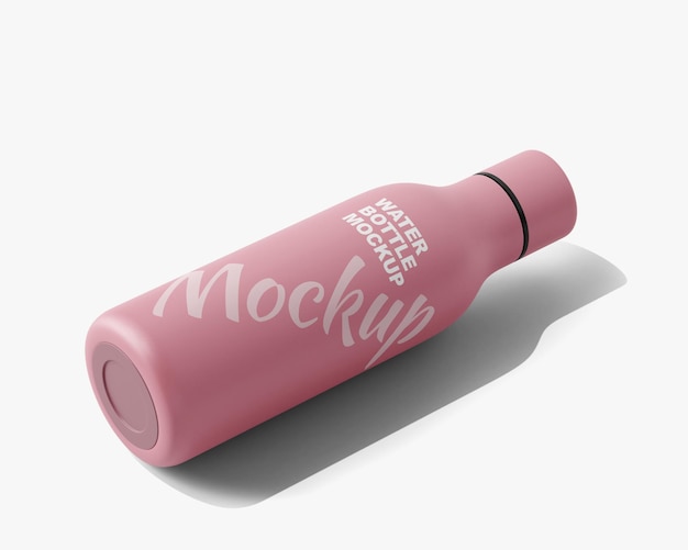 Vacuum insulated hydro flask water bottle sport packaging mockup