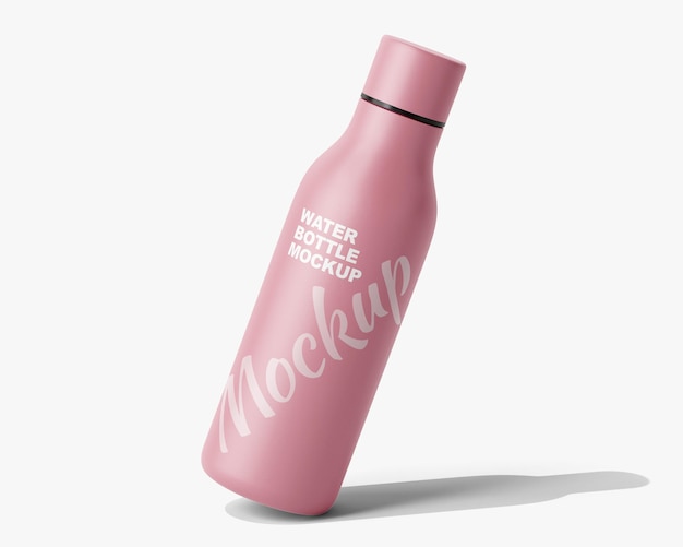 Vacuum insulated hydro flask water bottle sport packaging mockup