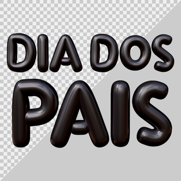 PSD vaderdag dia dos pais tekst in brazilië met 3d moderne stijl