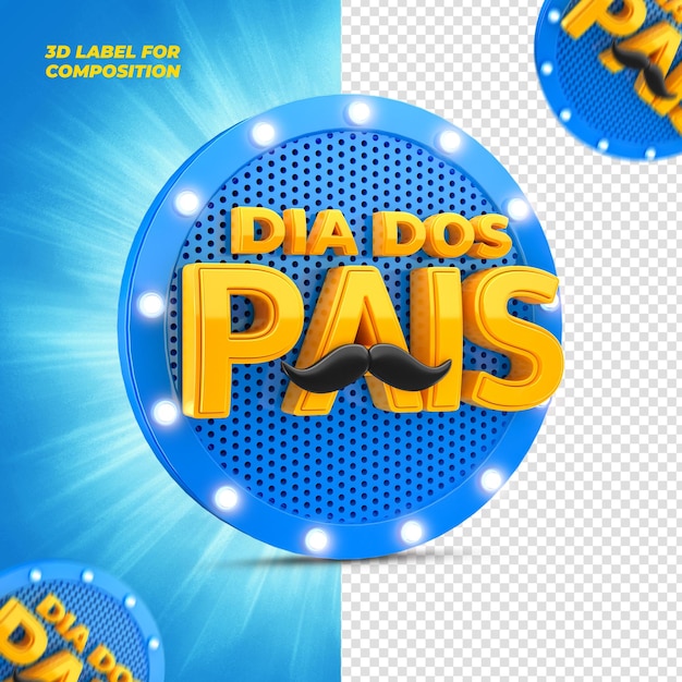 vaderdag met blauw podium voor Braziliaanse campagnes 3d render