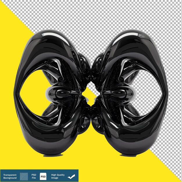 PSD vaguely shaped black object on white background transparent png psd