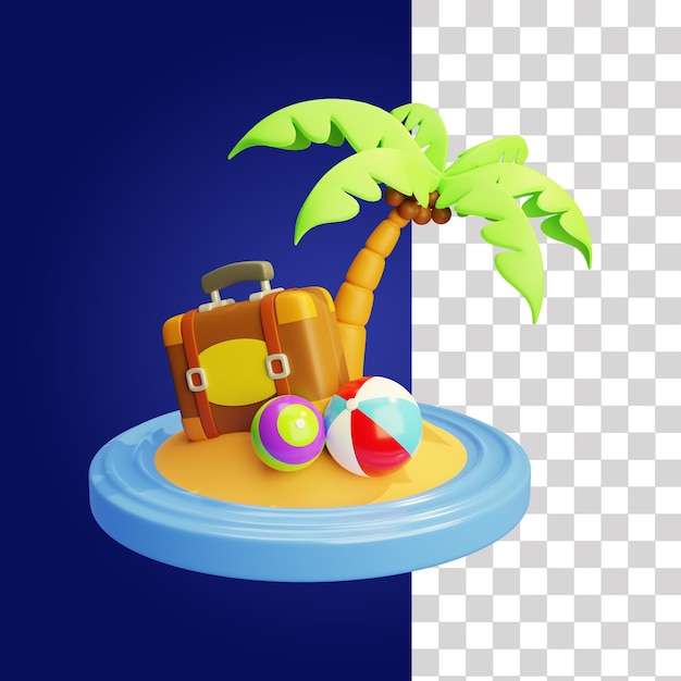 Vakantie 3D Pictogram