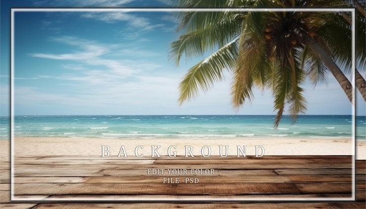 PSD vakantie aan het strand tropisch paradijs