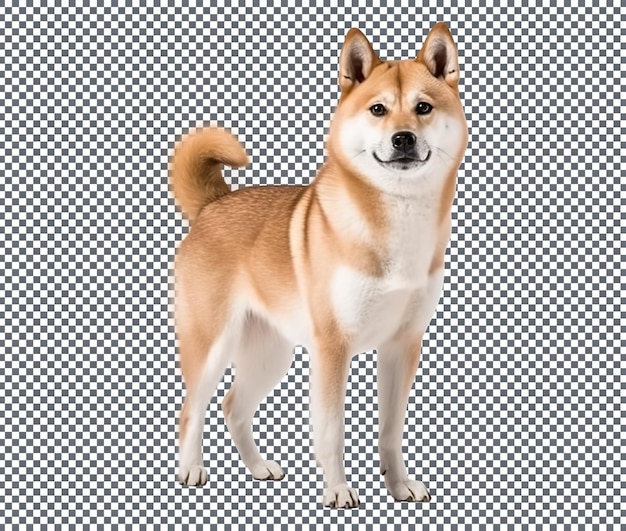 Vakker Shiba Inu-rasehund isolert på transparent bakgrunn
