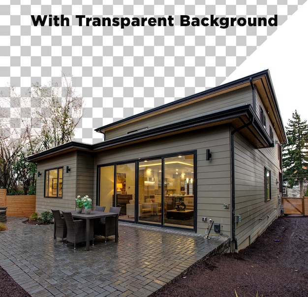 Vakkert hus PNG PSD isolert på transparent bakgrunn