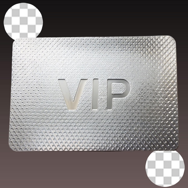 PSD val inscription vip icon cartoon on transparent background