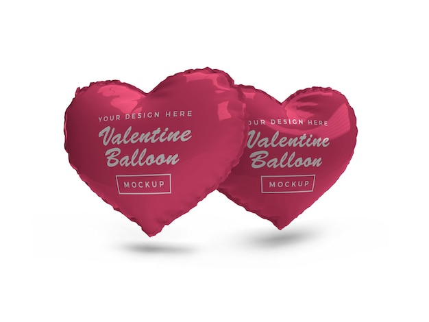 Valentijn hart ballon mockup ontwerp