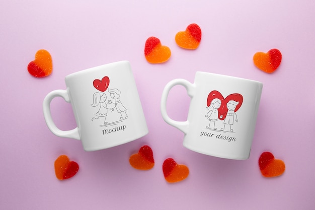 PSD valentijnsdag merchandise mockup